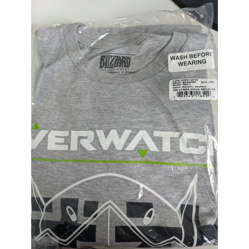Overwatch Genji Cyber Ninja Shirt Long Sleeve Size M NEW Authentic Blizzard